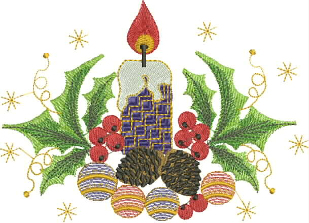 Festive Swirl Ornament Embroidery
