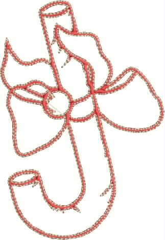 Golden Christmas Charm Embroidery