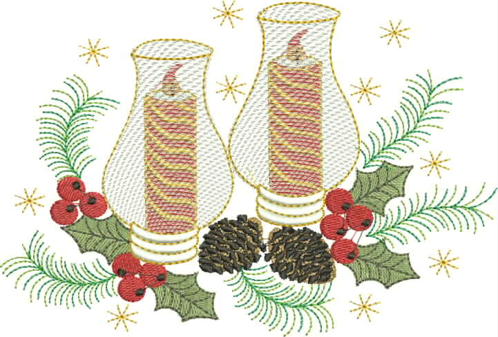 Bright Christmas Ornament Embroidery