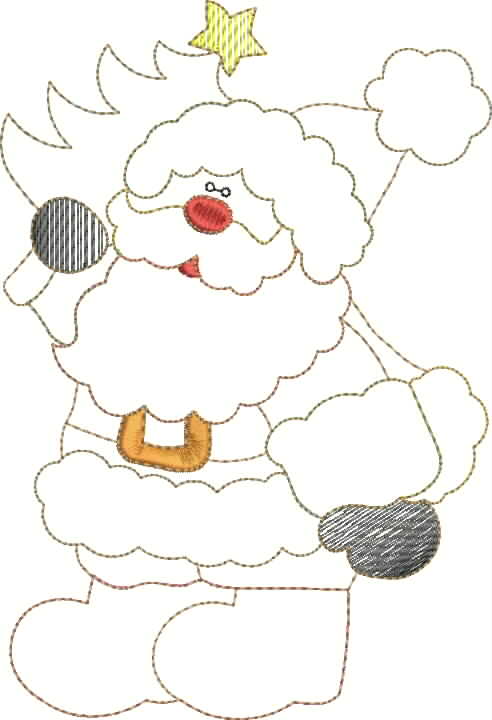 Elegant Festive Ornament Embroidery