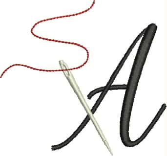 Alphabet Sewing Font Embroidery Design – Letter A