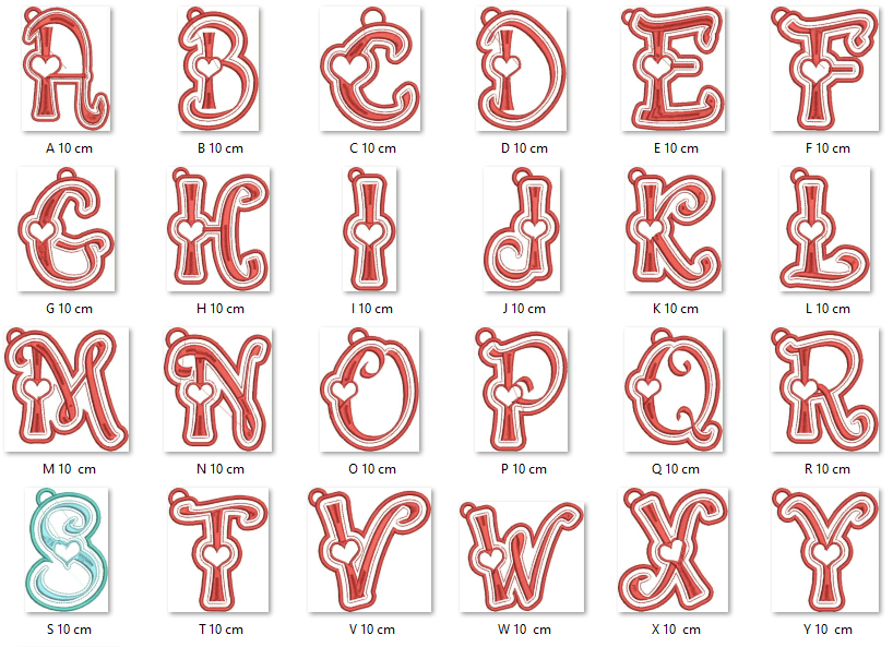 Rosebud Lettering Set