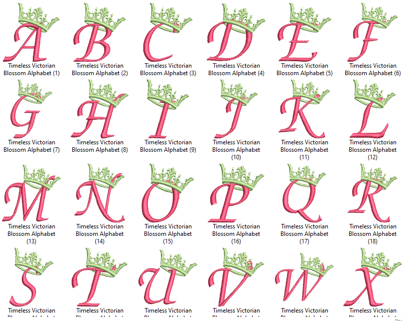 Timeless Victorian Blossom Alphabet