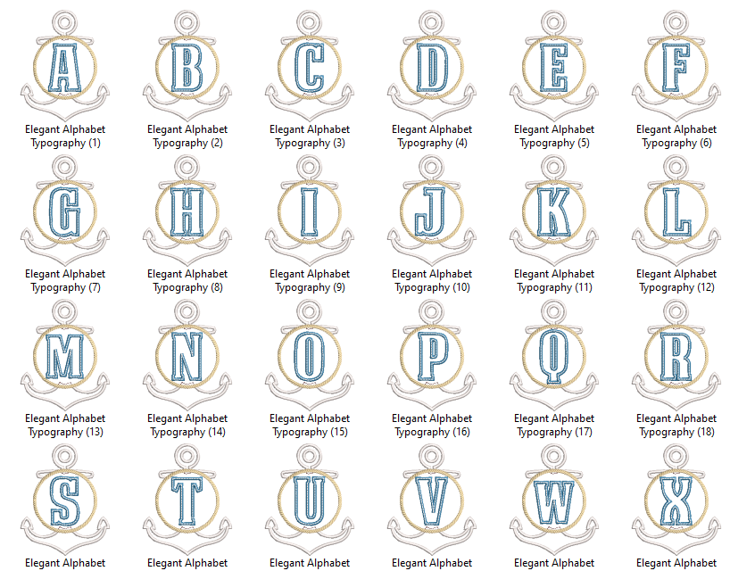 Elegant Alphabet Typography
