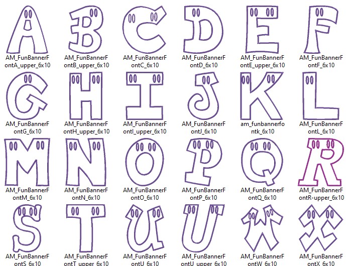 Fancy Alphabet Letter Embroidery