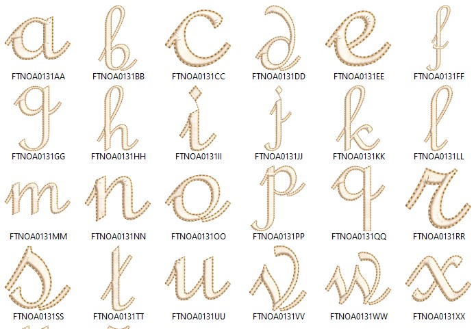 Simple Alphabet Embroidery Designs
