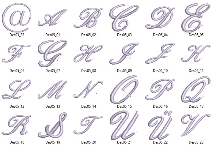 Trendy Alphabet Letter Embroidery Design