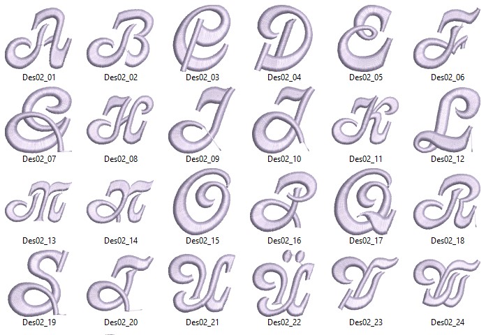 Royal Style Alphabet Monogram Embroidery