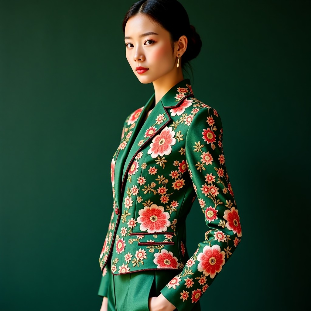 Imperial Rose Embroidery Fashion Jacket