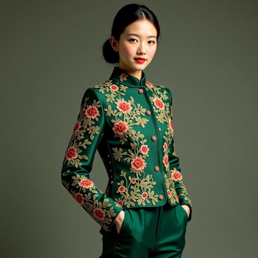 Signature Floral Elegance Women's Jacket