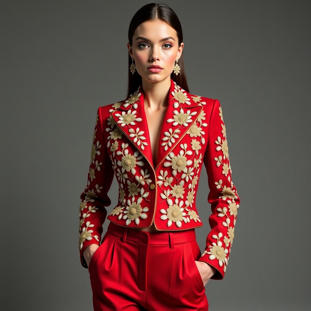 Signature Velvet Blossom Executive Jacket