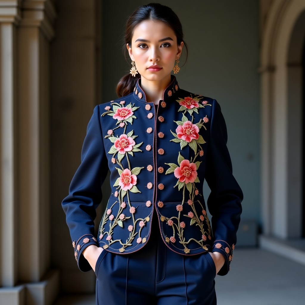 Majestic Floral Vine Tailored Jacket