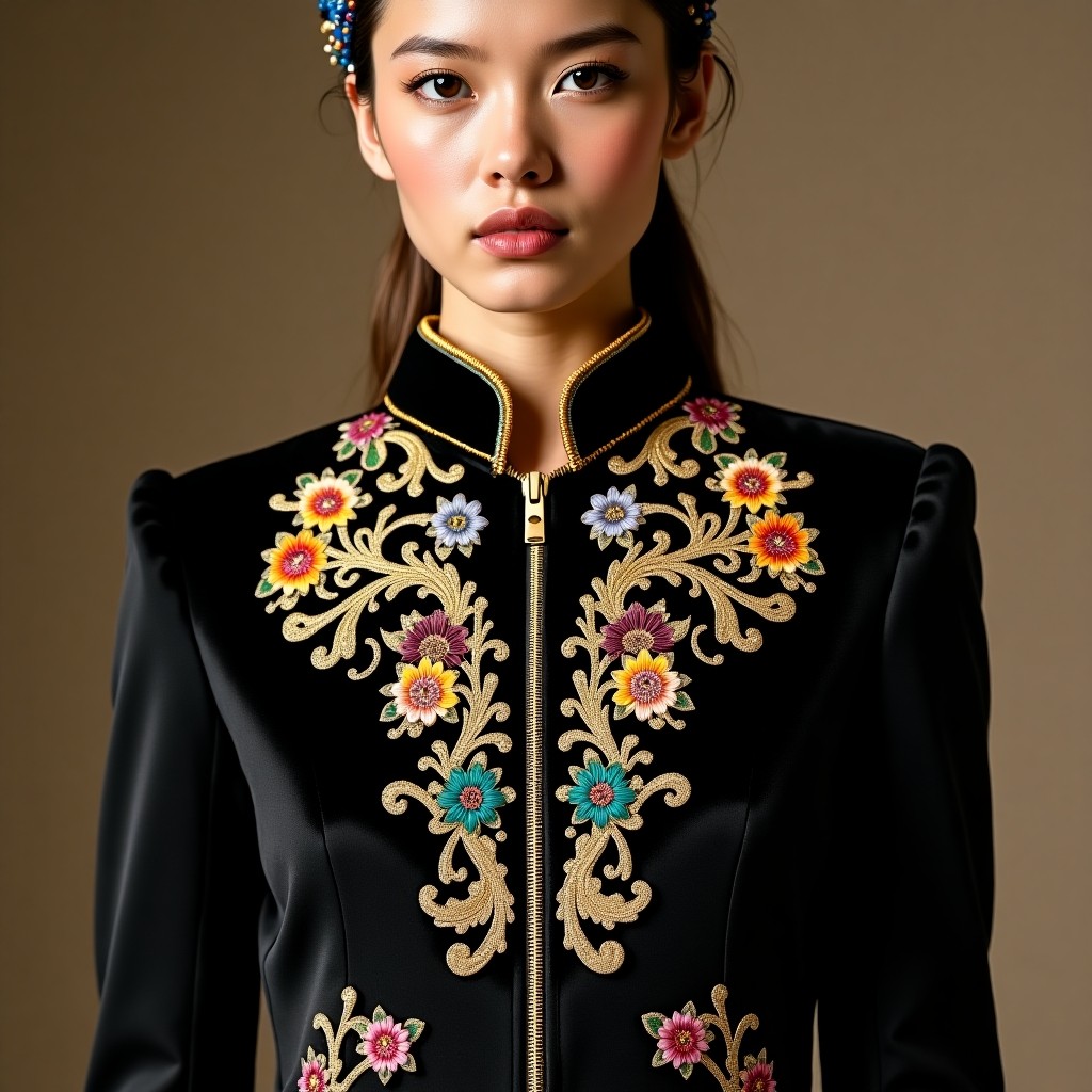 Elite Midnight Botanical Fashion Jacket
