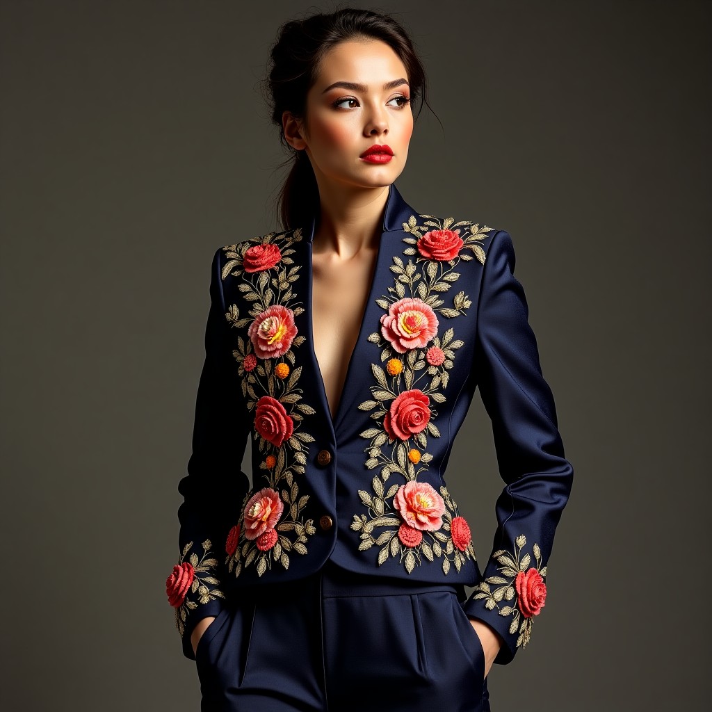 Imperial Rose Garden Luxury Blazer