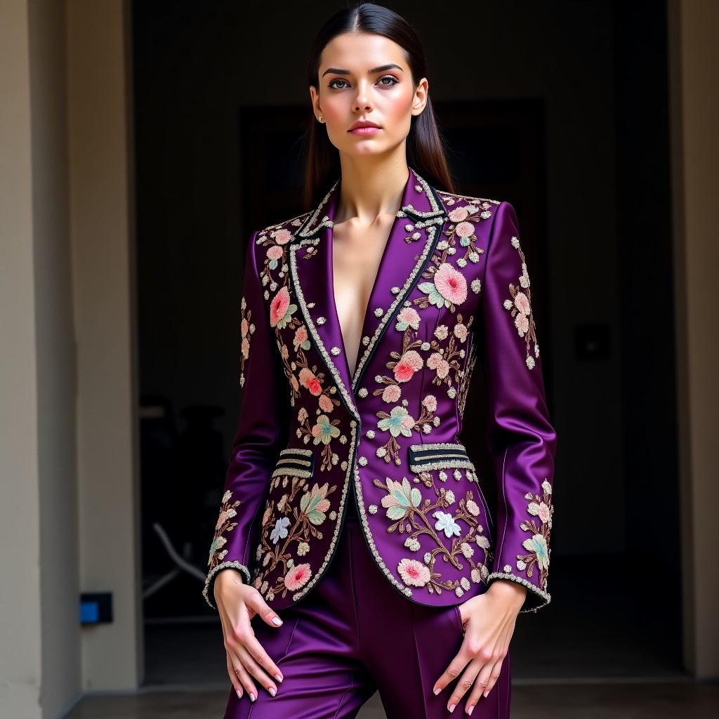 Diamond Imperial Floral Embroidered Prestige Jacket