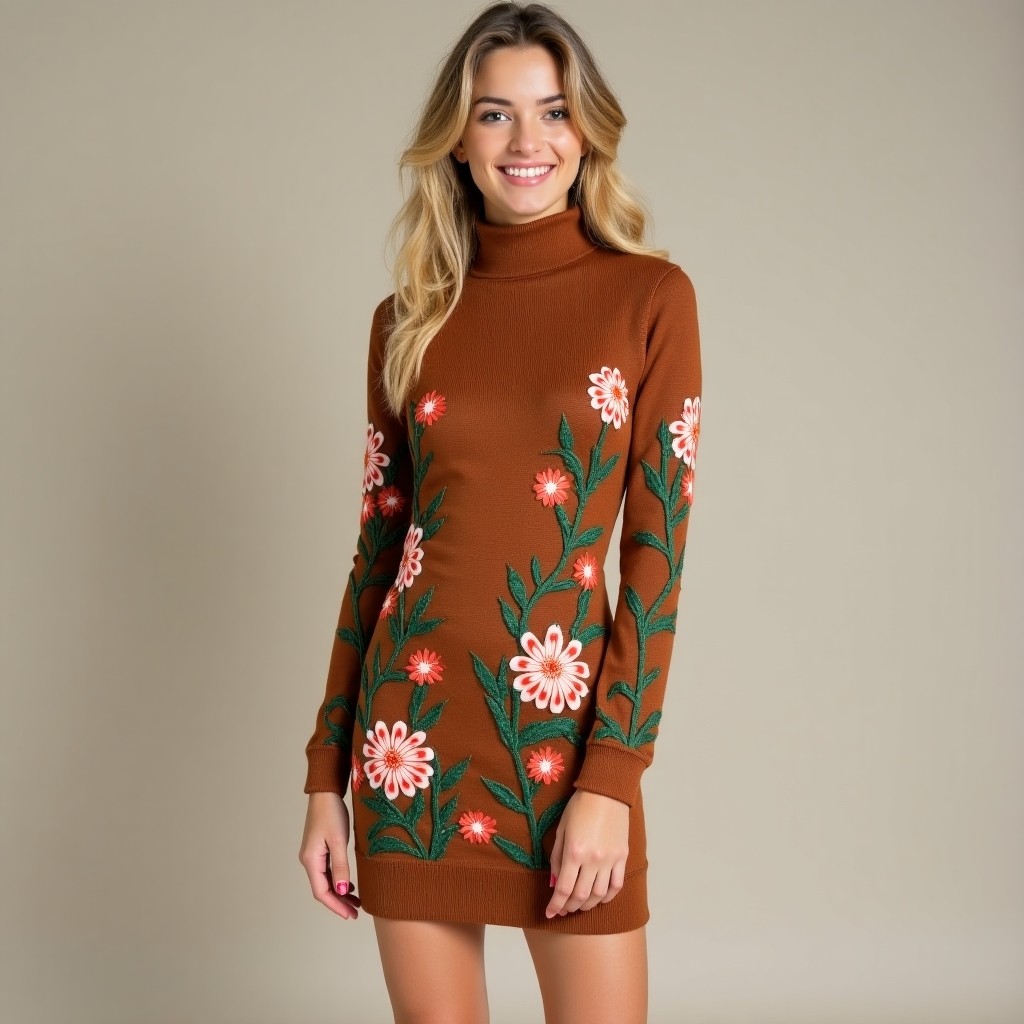 Elite Romantic Blossom Embroidered Occasion Dress