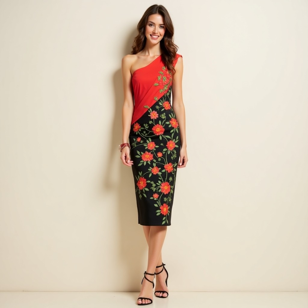 Designer Imperial Blossom Embroidered Evening Gown