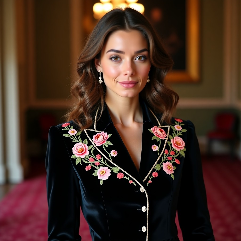 Designer Pink Blossom Couture Women's Blazer