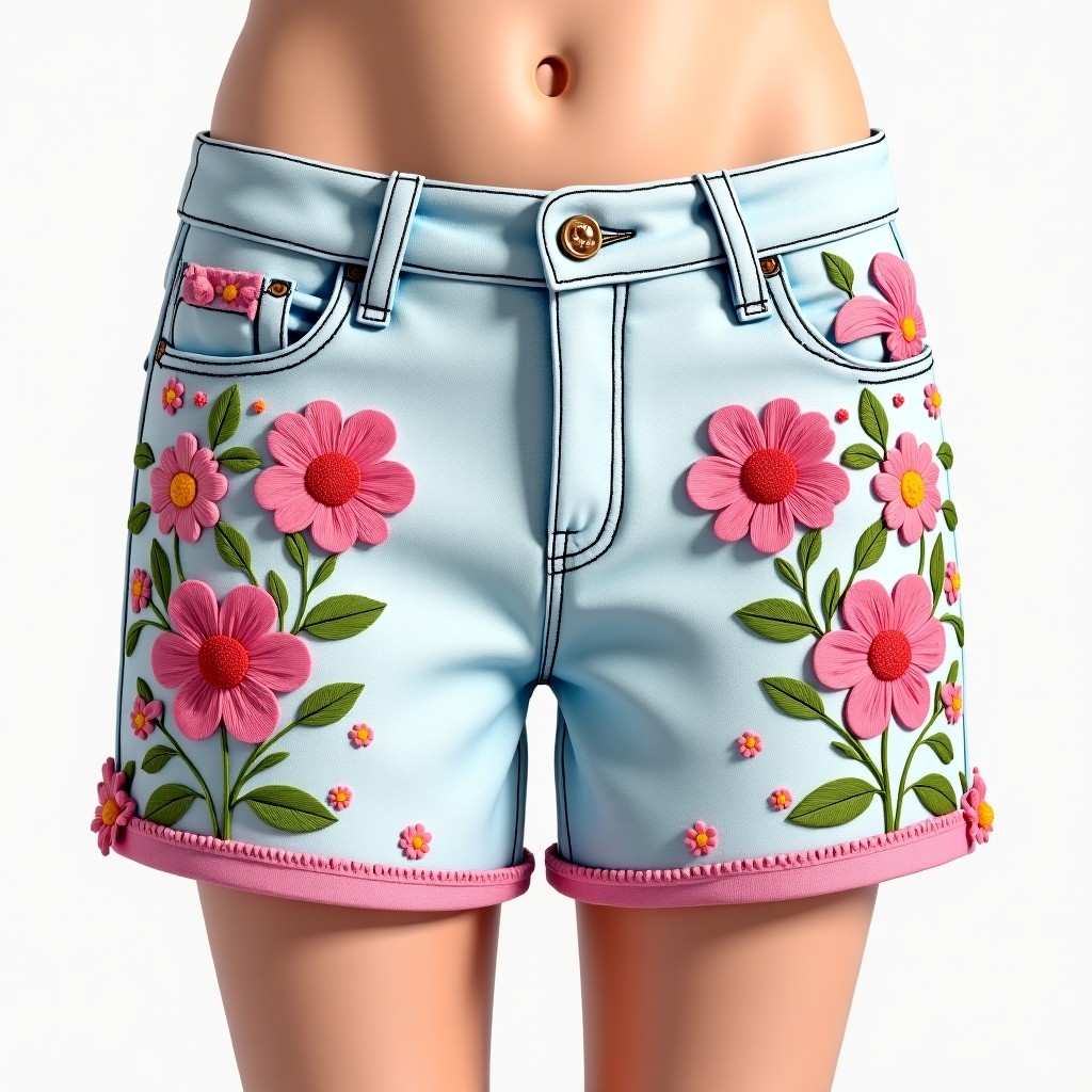 Signature Bloom Elegance Women's Designer Shorts