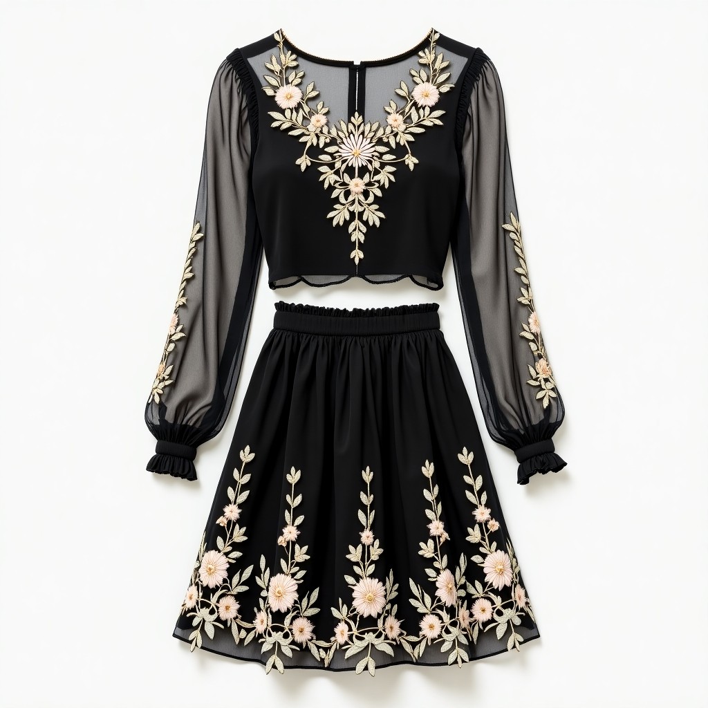 Designer Luxe Floral Embroidered Women's Premium Ensemble