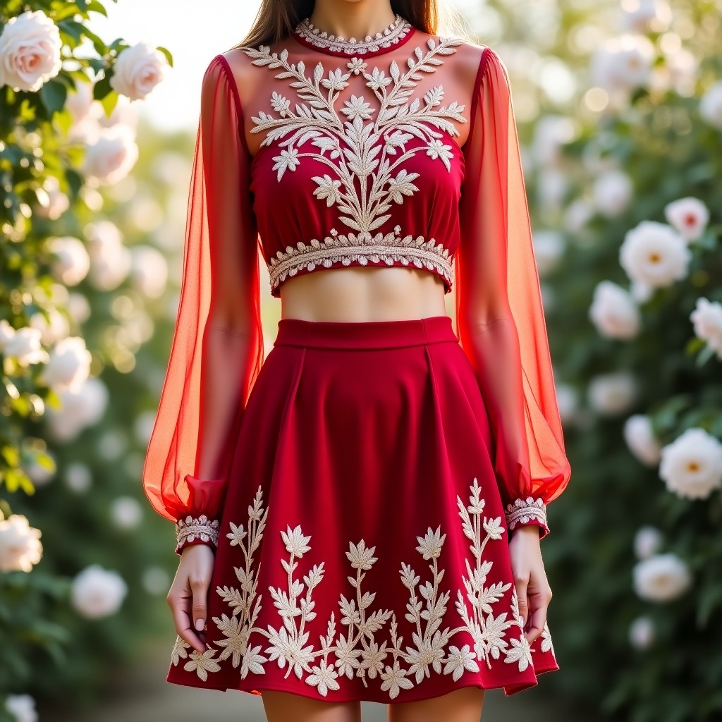 Grand Botanical Royale Embroidered Women's Designer Co-Ord
