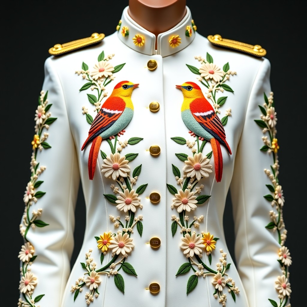 Royal Golden Flora Military Blazer