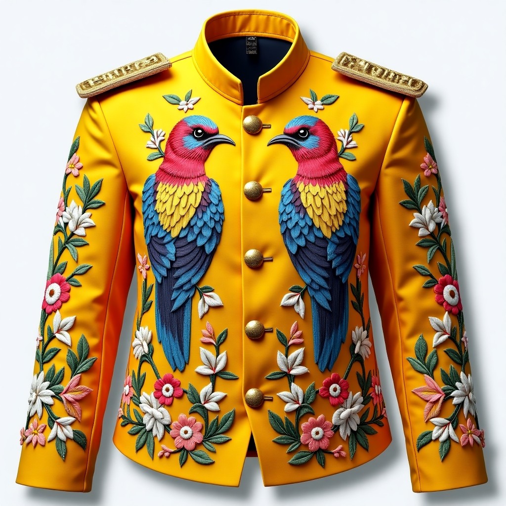 Royal Golden Petal Women's Military Blazer