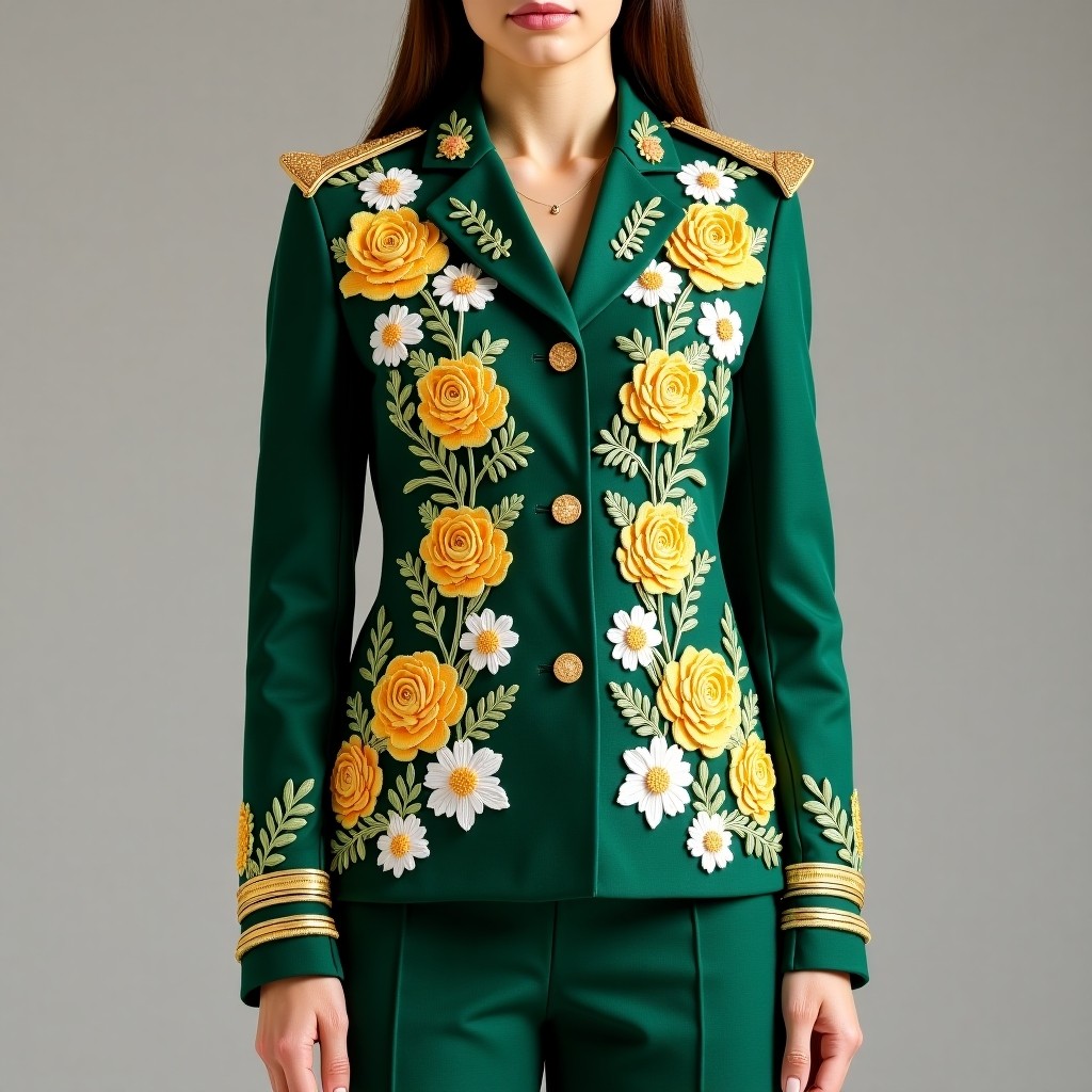Golden Rose Officer Women's Designer Blazer