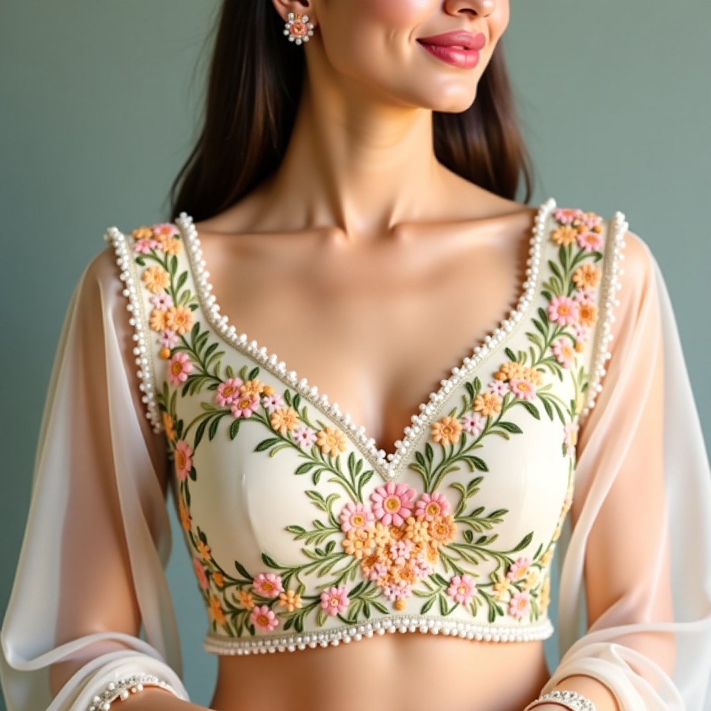 AI Royal Garden Women's Designer Blouse