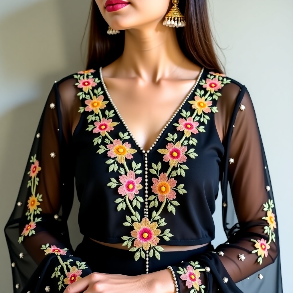 AI Emerald Petal Prestige Women's Blouse