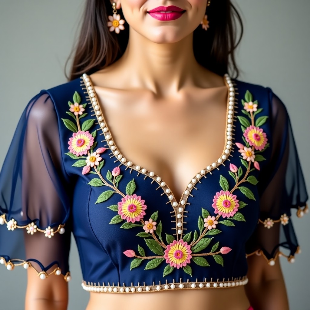 AI Imperial Rose Elegance Women's Blouse