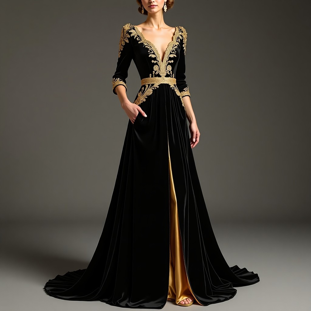 Royal Burgundy Blossom Ball Gown