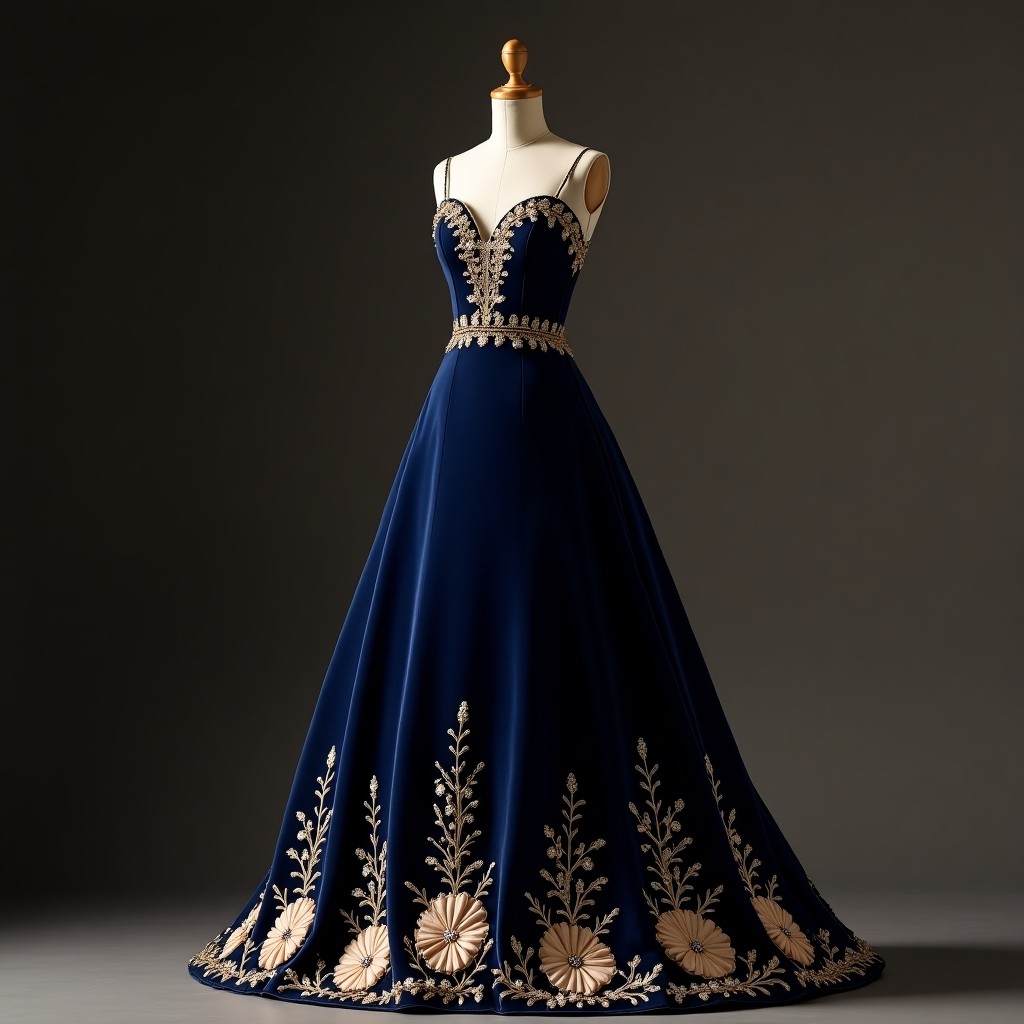 Sapphire Rose Garden Gown