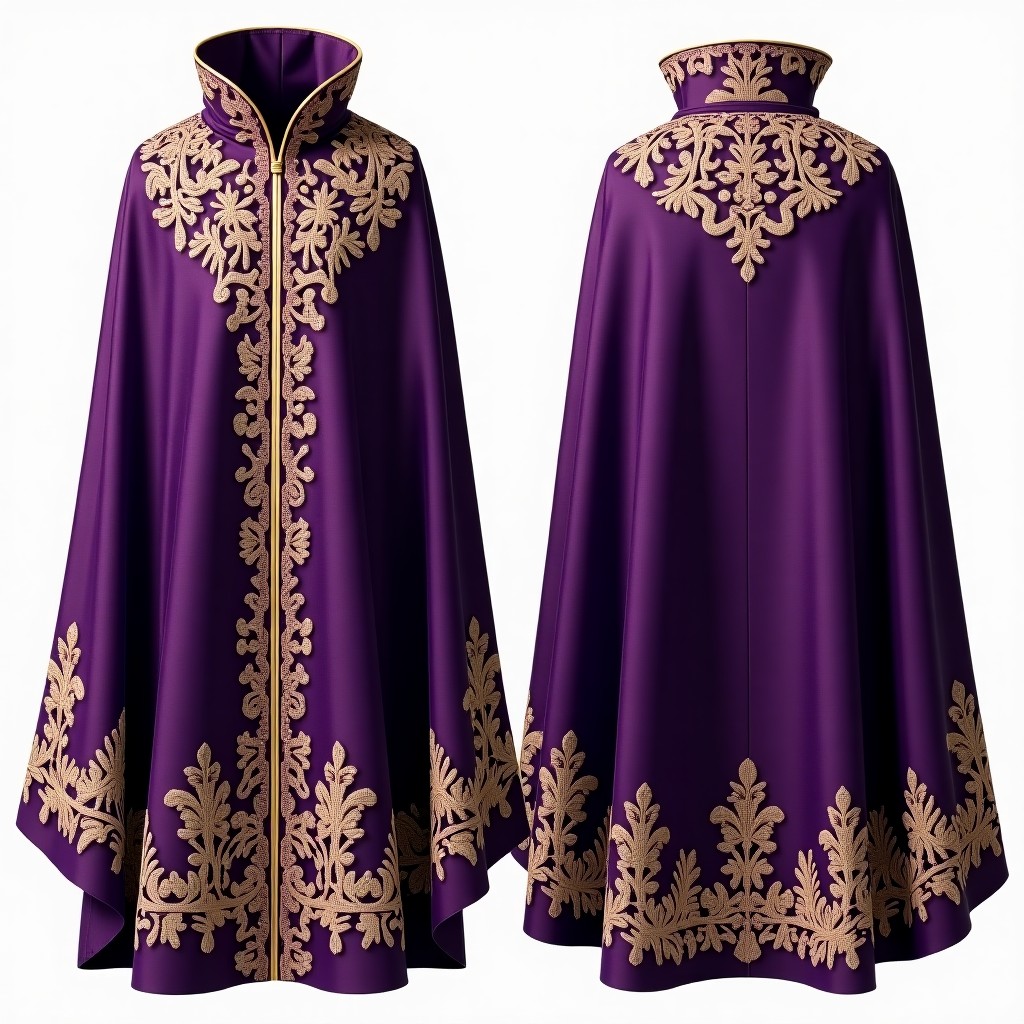 Regal Gold Vine Open Front Maxi Abaya