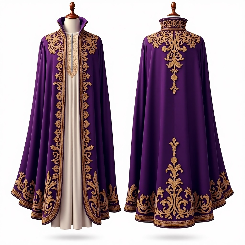Heritage Gold Floral Open Front Abaya