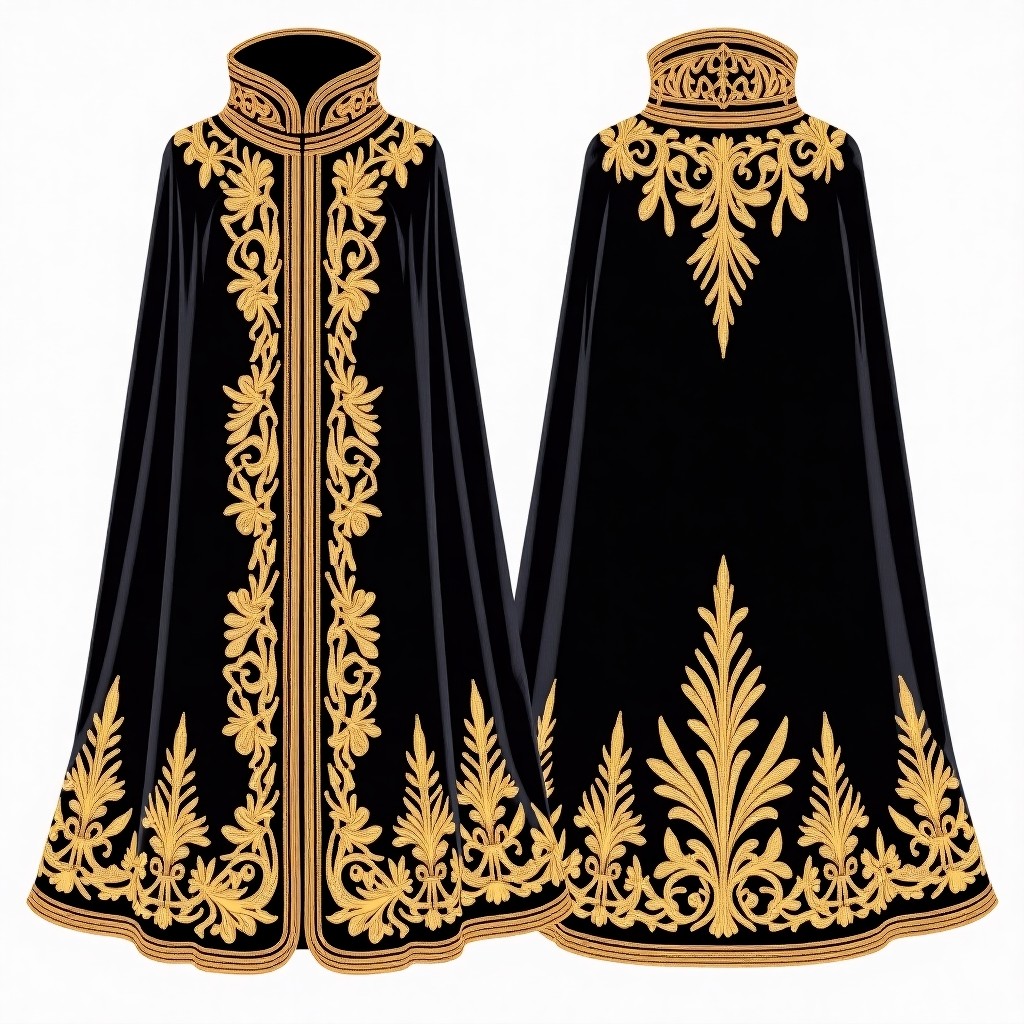 Purple Golden Heritage Maxi Abaya