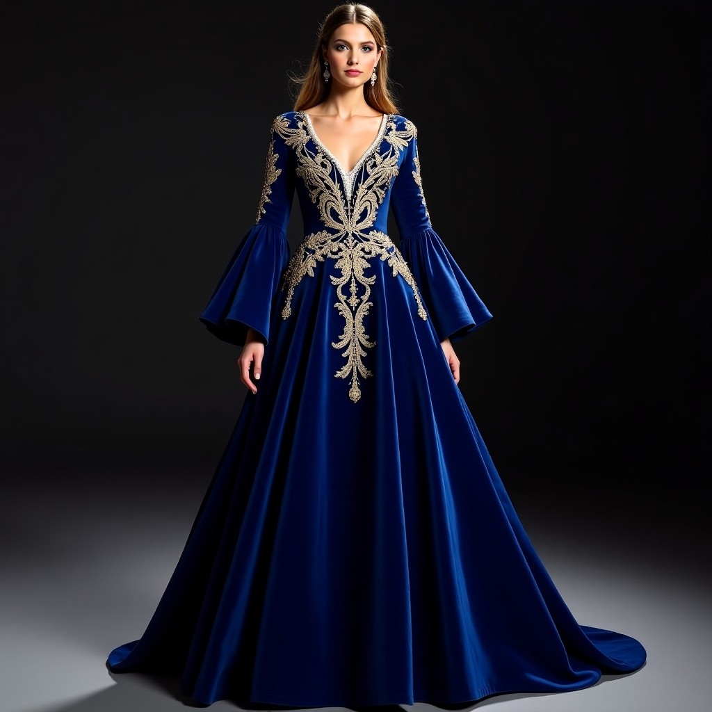 Royal Blossom Embellished Princess Dress