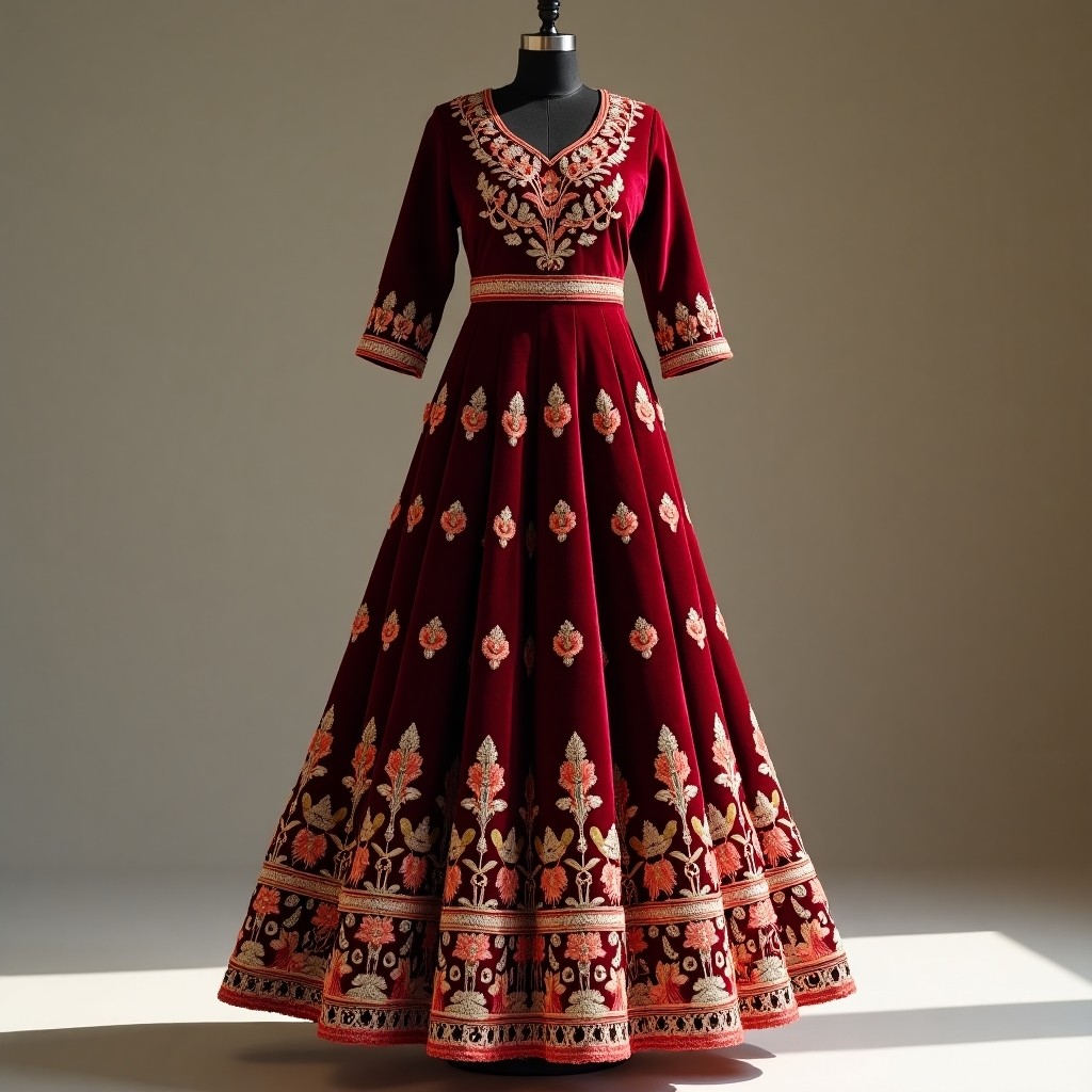 Royal Floral Embroidered Lehenga Design