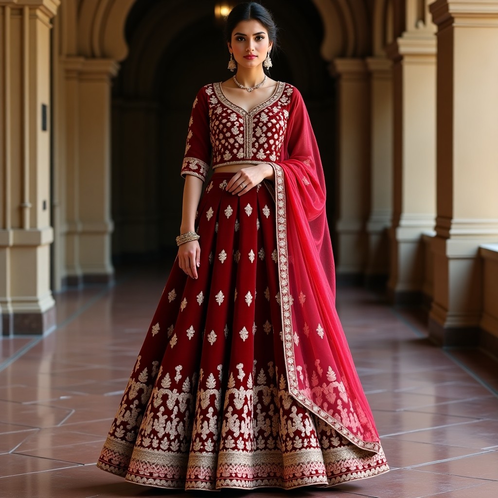 Golden Blossom Royal Wedding Lehenga