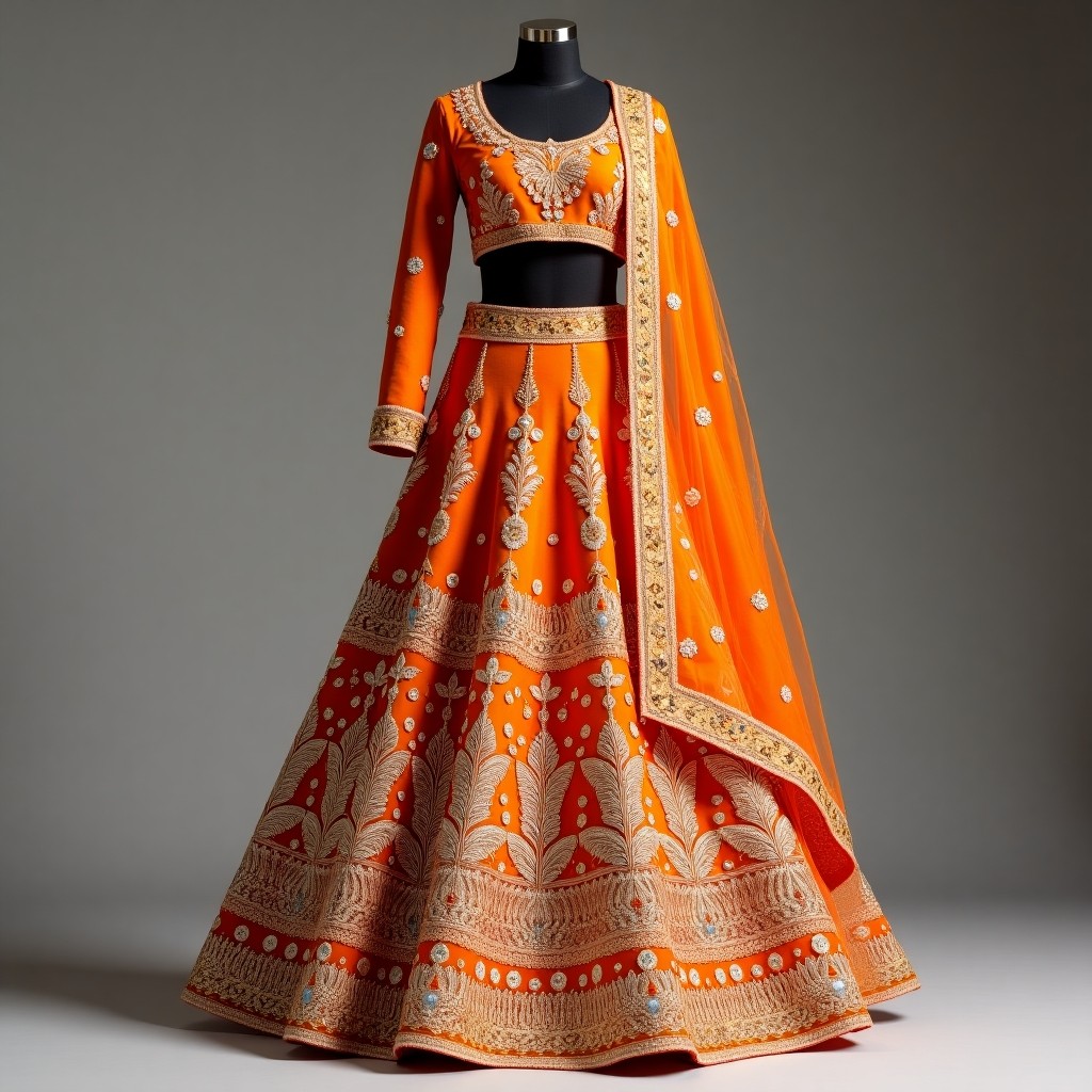 Grand Royal Blossom Embroidered Lehenga