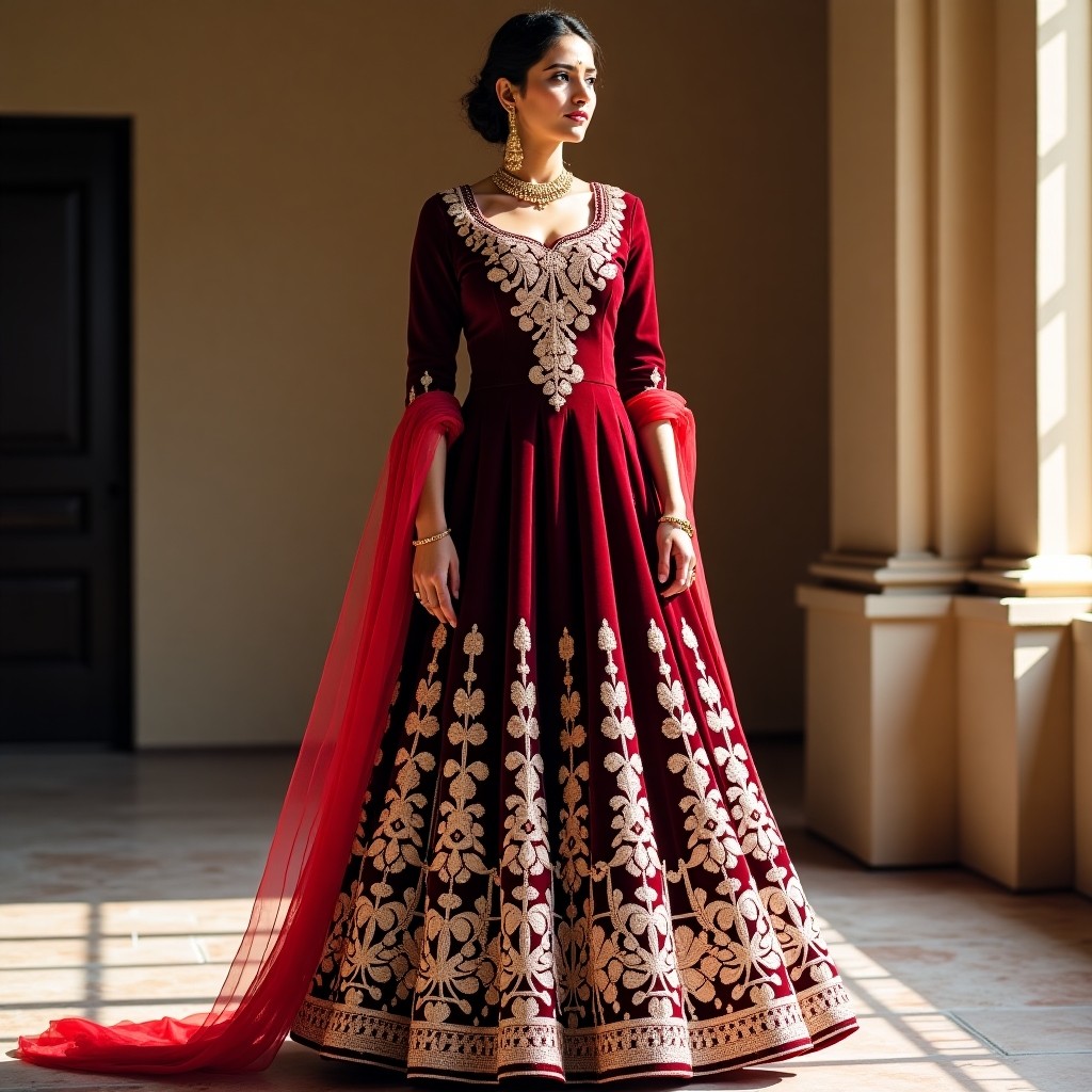 Elegant Floral Royal Heritage Lehenga