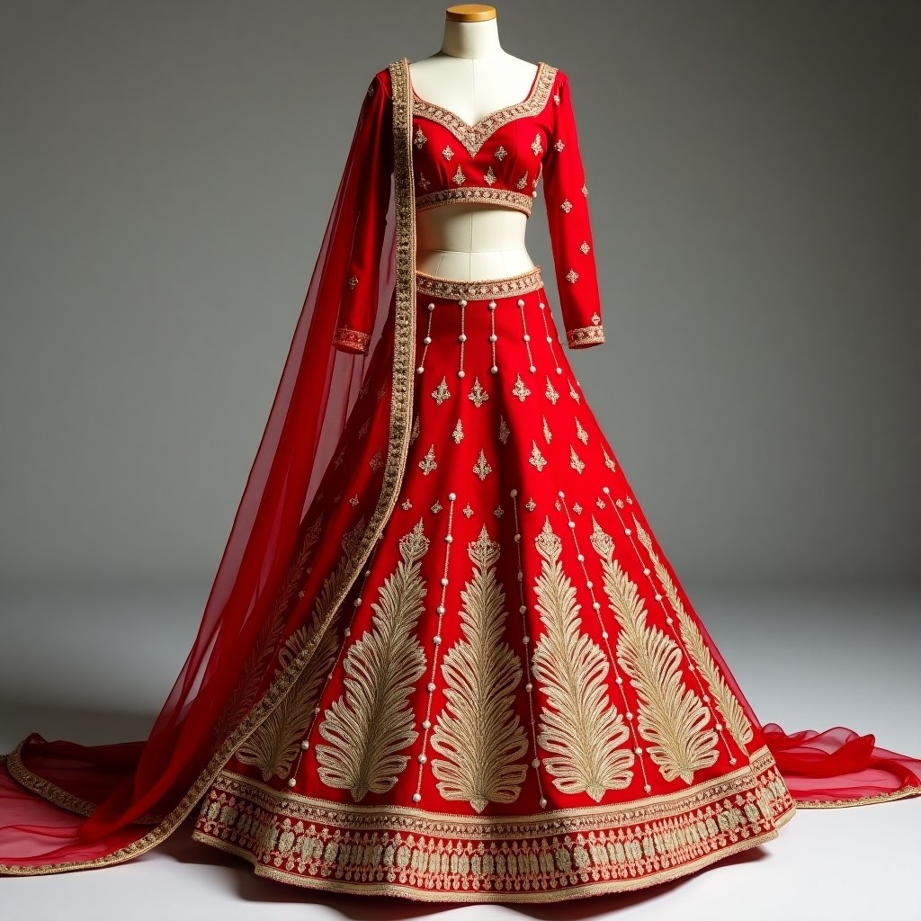Royal Floral Elegance Couture Lehenga