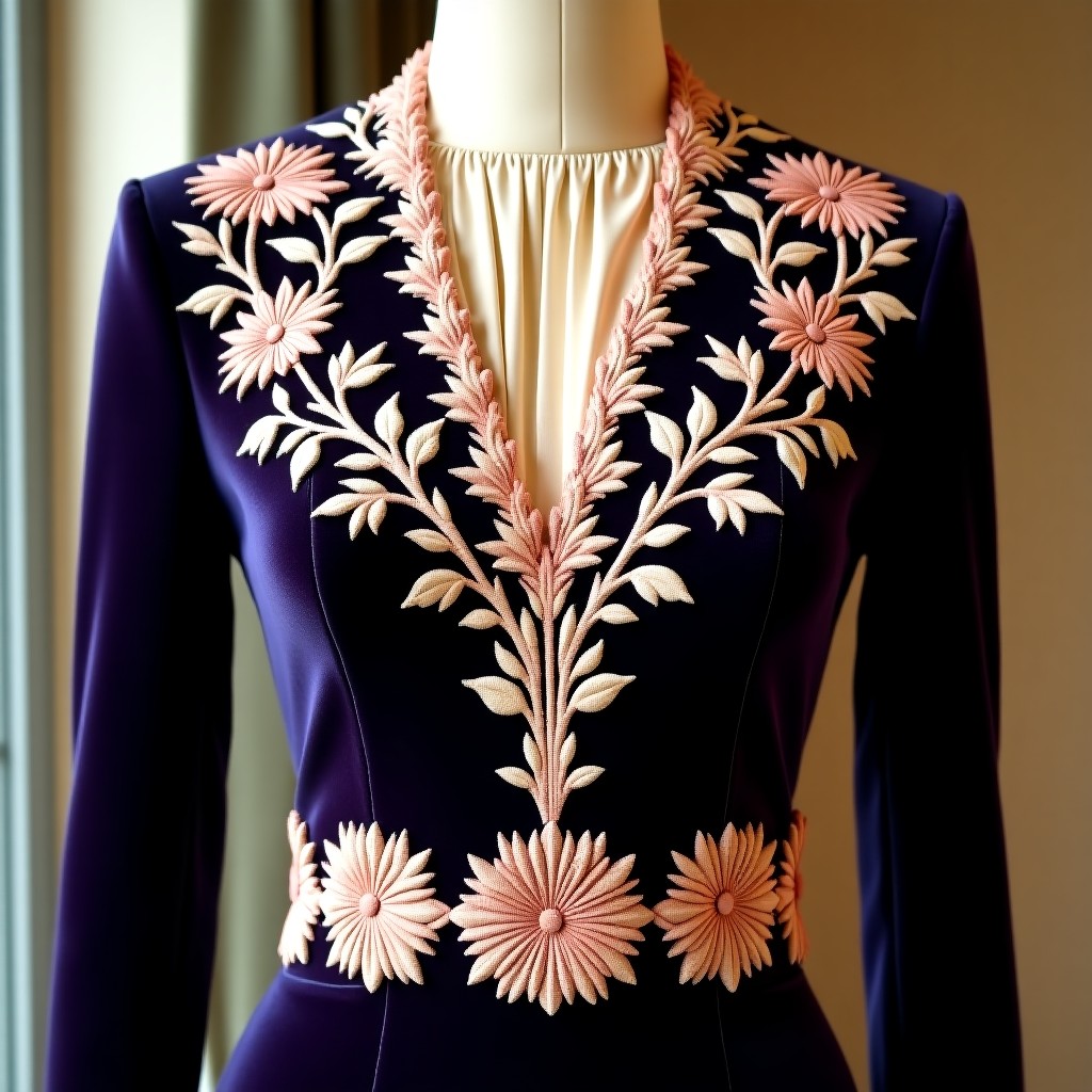Regal Heritage Floral Court Gown
