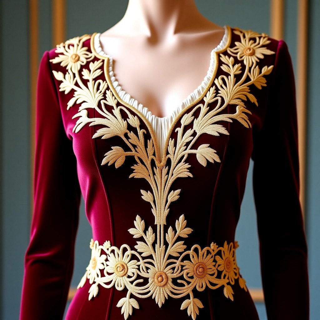 Imperial Golden Blossom Dress