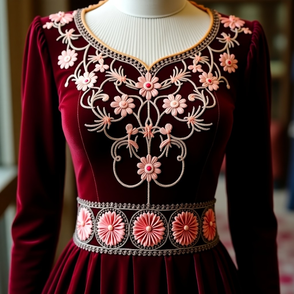 Grand Rose Court Fashion Dress