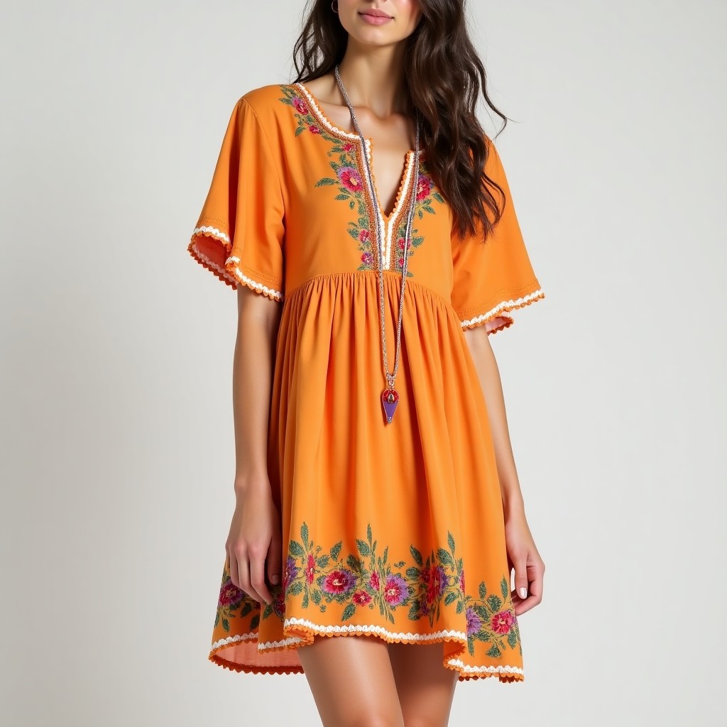 Free-Spirited Botanical Maxi Dress