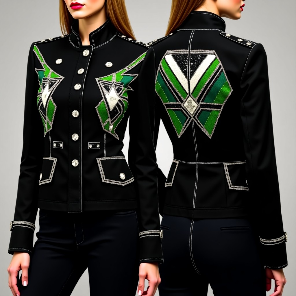Elegant Filigree Embroidered Fashion Jacket