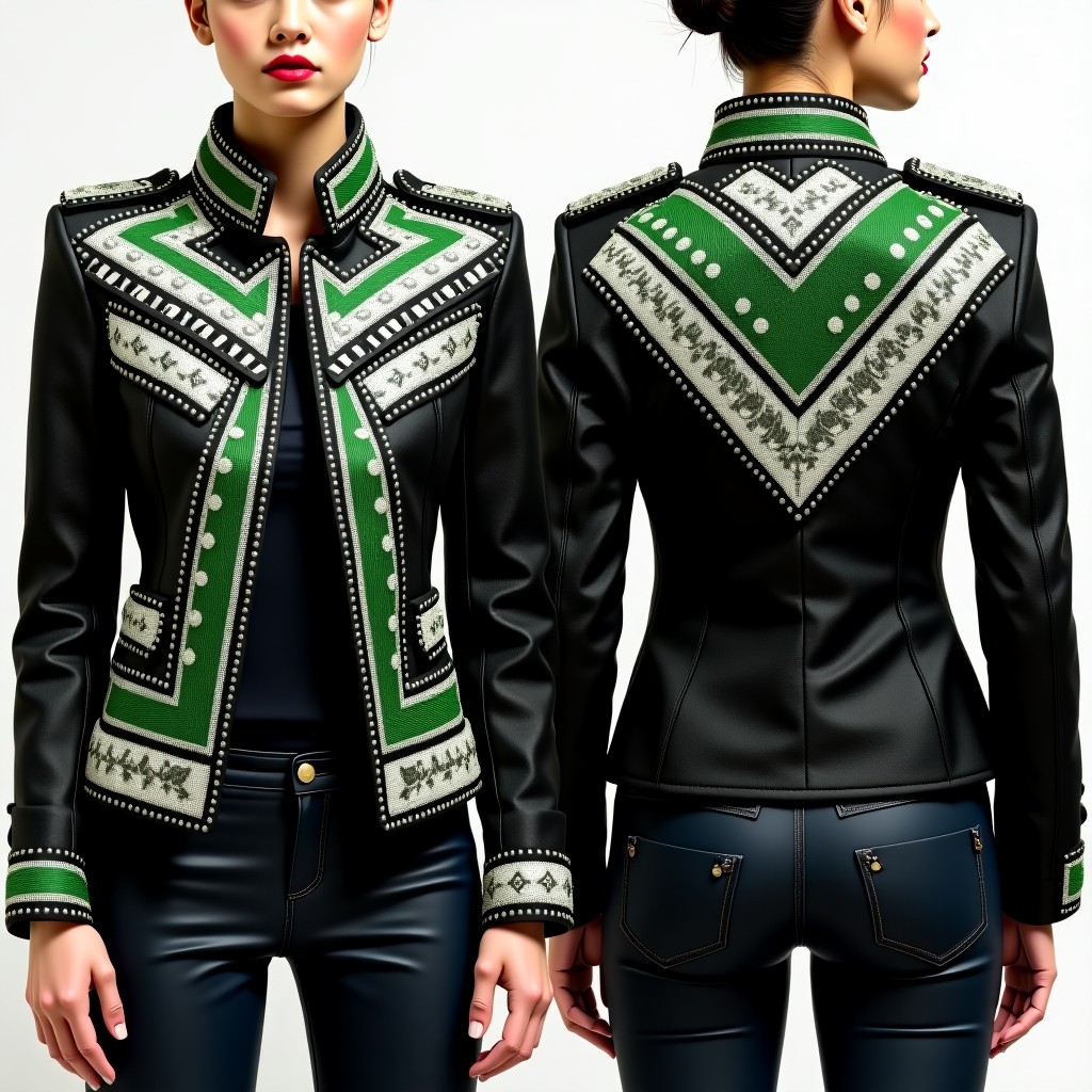 Fancy Heritage Motif Jacket Dress