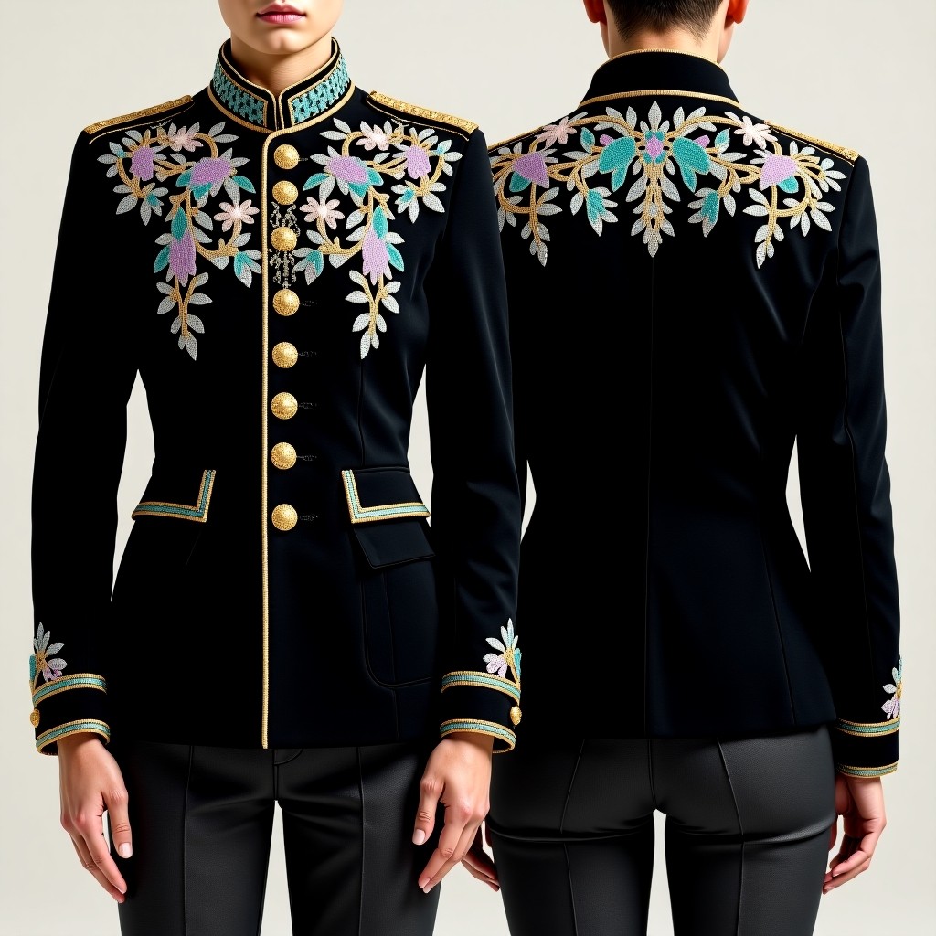 Fancy Decorative Vinework Fashion Jacket