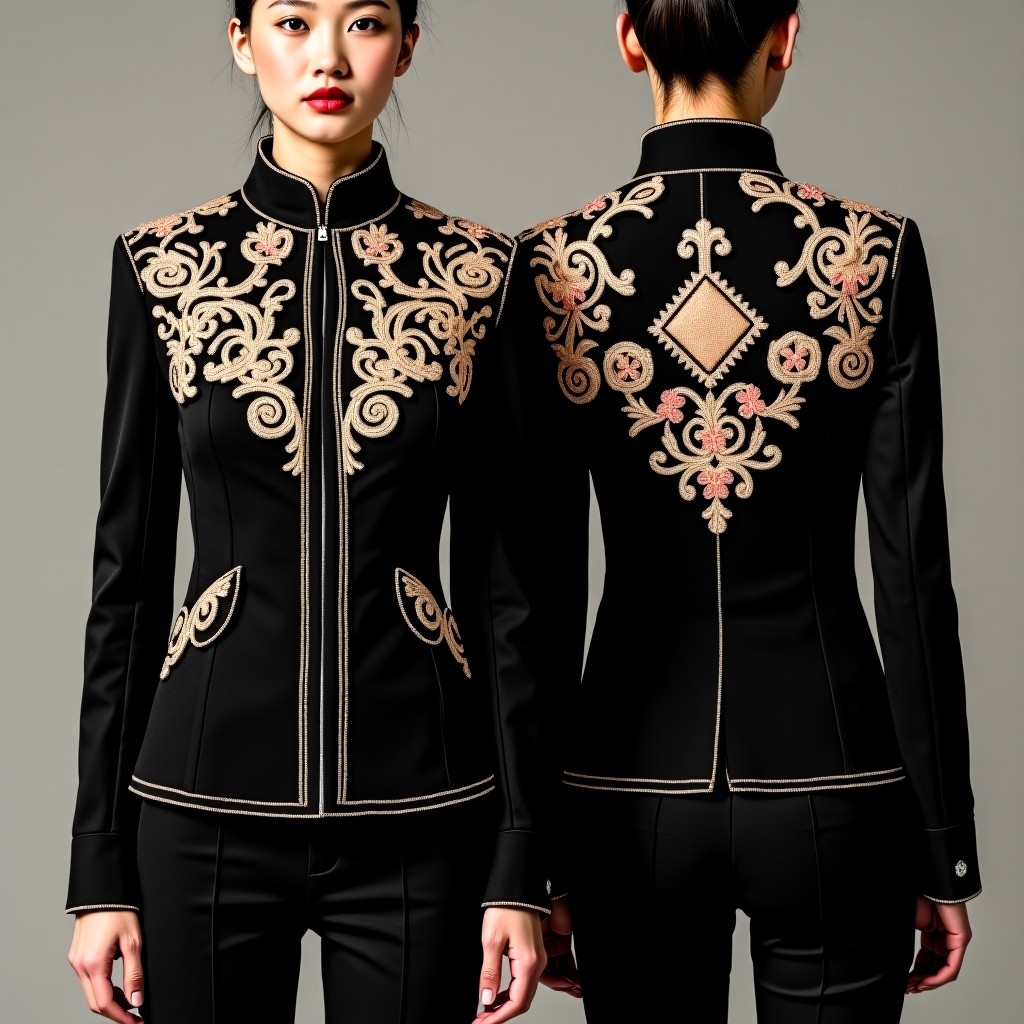 Fancy Royal Vine Embroidered Formal Jacket